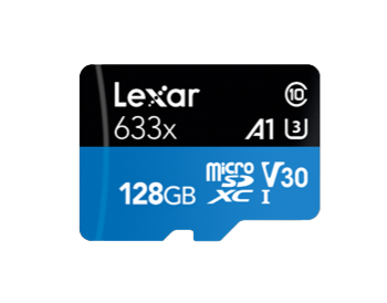 Lexar 128GB High-Performance 633x microSDHC/microSDXC UHS-I cards